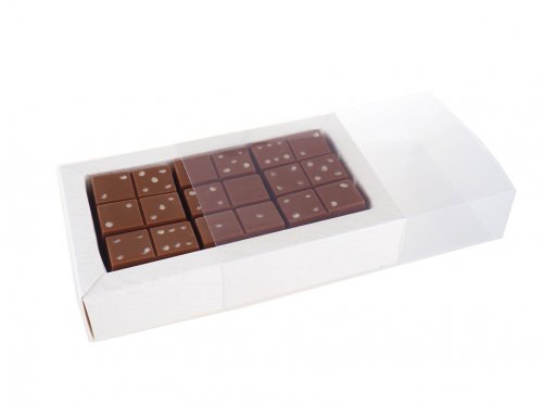 Krabička s 18ks čokoládových DOMINO kociek